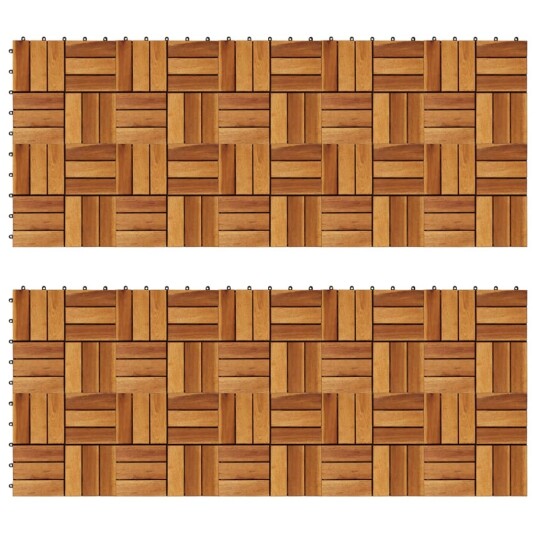 Terrassebord 30x30 cm akasiesett med 20 stk