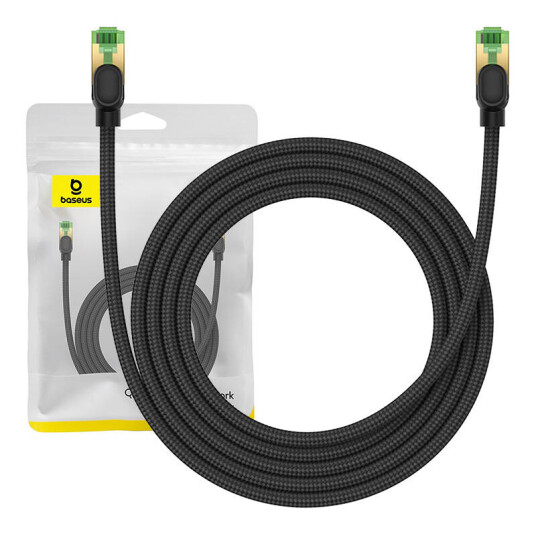 Braided Ethernet cat.8 RJ45 40Gbps 2m (black)