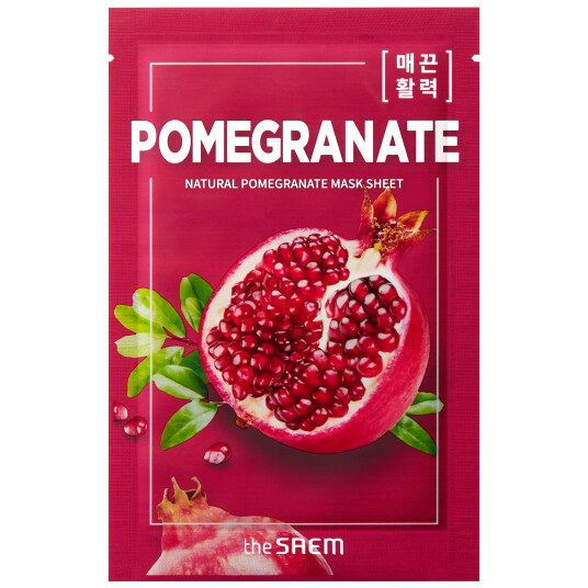 The Saem Natural Pomegranate Mask Sheet Mascarilla Granada 21 ml
