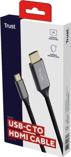 Trust Calyx Adapterkabel 24 Pin Usb C Hann Til Hdmi Hann 2 M Svart 4K3840 X 2160 Støtte Trust Calyx Adapterkabel 24 Pin Usb C Hann Til Hdmi Hann 2 M Svart 4K3840 X 2160 Støtte