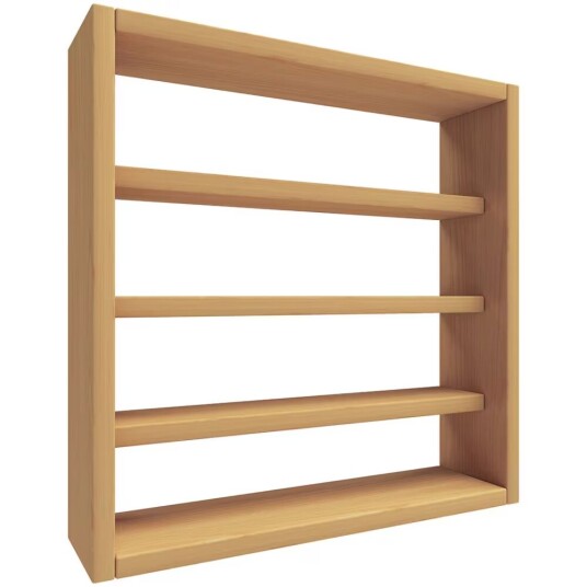 Esaldi kjøkken hyller 40 cm 4 hyller bøk dekor.