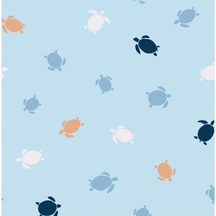 Balsløw Bomullsjersey Print Stoff 150 cm 002 Skilpadder 50cm