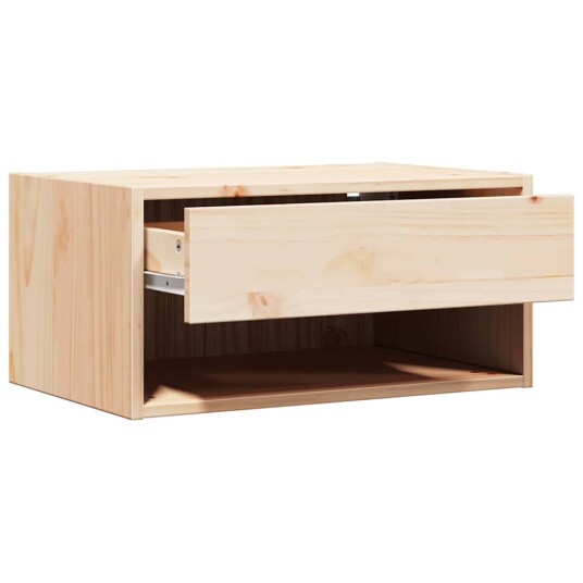Vegghengt nattebord Brun 50 x 32,5 x 24 cm Massiv furu tre
