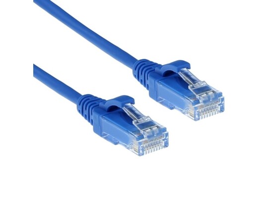 Blue 0.5 Meter Lszh U/Utp Cat6 Datacenter Slimline Patch Cable Snagless With Rj45 Connectors