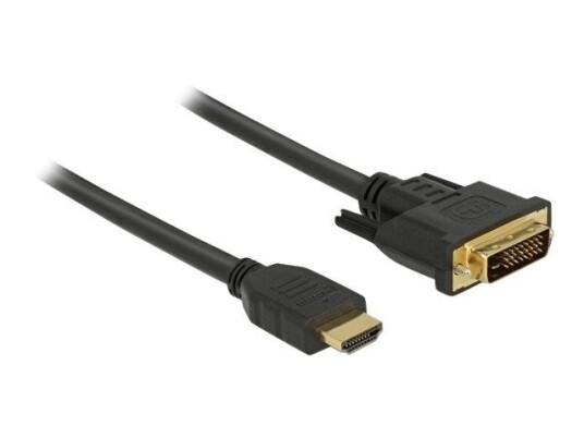 Delock HDMI til DVI Adapterkabel 10 m med Gullplater - 2560 x 1600 Oppløsning