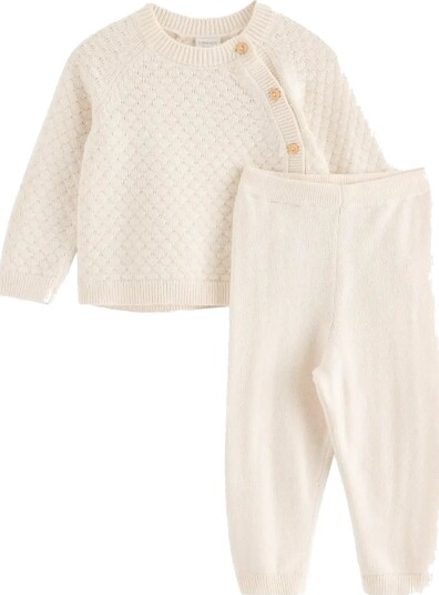 Lindex Set With Cardigan And Trousers White 56