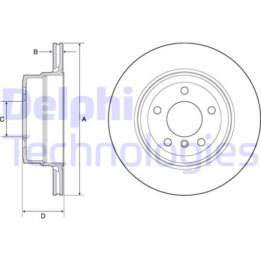 Bremseskive DELPHI BG4695C Bremseskive DELPHI BG4695C