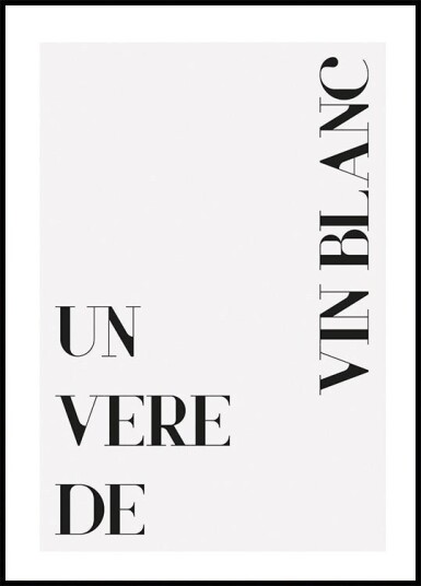 Vin Blanc Plakat Plakat / 100x150cm