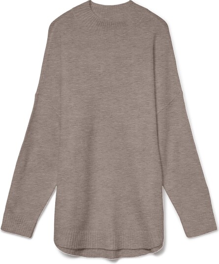 Vero Moda Vmplaza Ls Highnck Long Pullover Ga Noos MOON ROCK S Vero Moda Vmplaza Ls Highnck Long Pullover Ga Noos MOON ROCK S