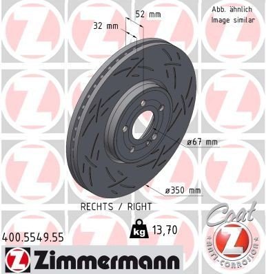 Bremseskive ZIMMERMANN 400.5549.55