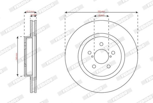 Bremseskive FERODO DDF2863C