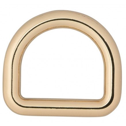Infinity Hearts D Ring Messing Lys Gull 19x19mm 5 stk