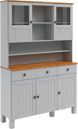 Alby Kommode med Overskap 125x38 cm Grå