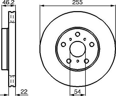 BOSCH 0 986 478 725 Bremseskive