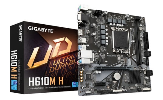 GIGABYTE H610M H - Intel H610 - Intel LGA1700 socket - DDR5 RAM - Micro-ATX