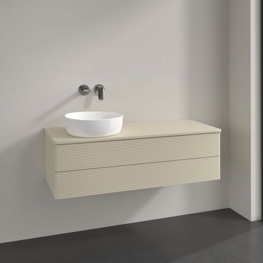 Villeroy & Boch  Antao Servantskap med 2 skuffer 120x50x36 cm u/lys Grå Matt