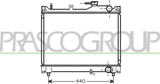 Radiator, motorkjøling PRASCO SZ054R007