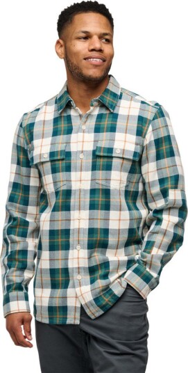 Black Diamond Men"s Project Twill Long Sleeve Shirt Raging Sea-Henna S
