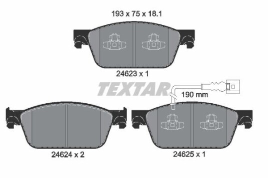 Bremseklosser TEXTAR 2462301