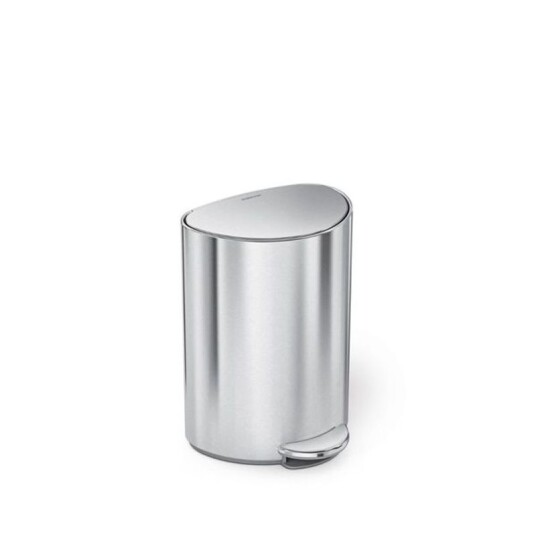 Simplehuman Avfallsbøtte oval 6L matt Sort Hvit eller Børstet s Simplehuman Avfallsbøtte oval 6L matt Sort Hvit eller Børstet s