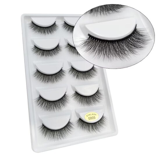 5-par lösögonfransar 3D faux mink G805 5-par lösögonfransar 3D faux mink G805
