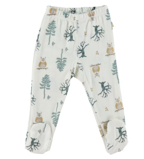 Joha Leggings Ull/Bambus Offwhite m. Skog 50 Leggings Ull Hvit