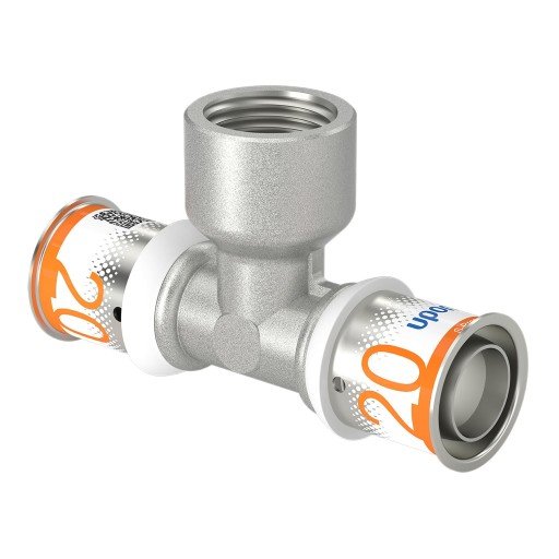 Uponor S-Press tee redusert m/sokkel 20-Rp1/2"FT-20