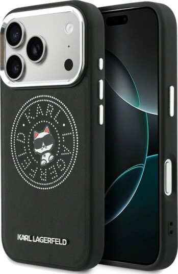 Karl Lagerfeld Mobildeksel Point & Choupette Sketch MagSafe til iPhone 17 Pro - Svart