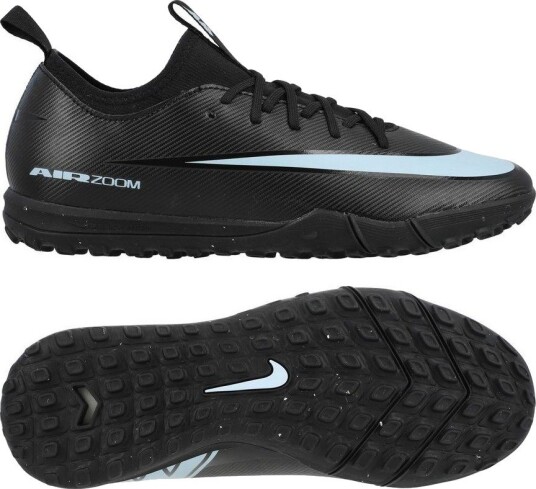 Nike Air Zoom Mercurial Vapor 16 Academy TF Shadow   Svart/Isblå Barn   Turf (TF) størrelse 33½