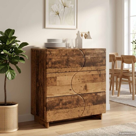 vidaXL Skjenk Gammelt tre 70 x 38 x 75 cm Konstruert tre