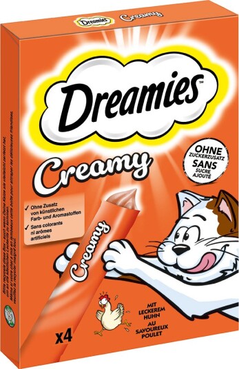 Dreamies Creamy Snacks Ost 4 x 10 g