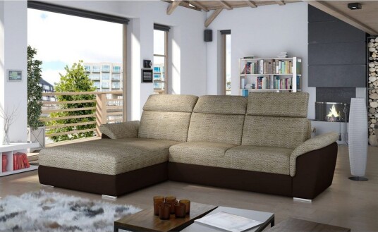 Hjørnesofa Eltap Trevisco 272x216x100 cm Berlin 03 Soft 66 Beige Venstre
