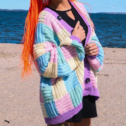 Oversized Firkant cardigan av Rito Krea Cardigan av Rito Krea Onesize Oversized Firkant cardigan av Rito Krea Cardigan av Rito Krea Onesize