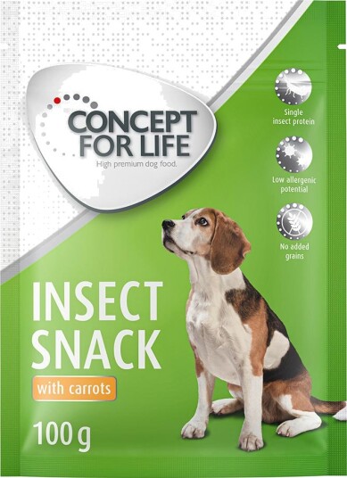 Concept For Life Insect Snack Med Gulrot 3 X 100 G