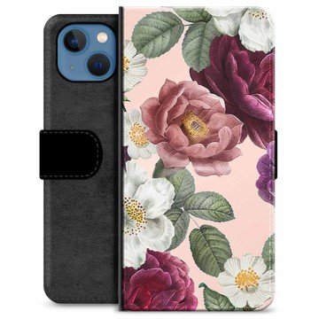 iPhone 13 Premium Lommebok-deksel Romantiske Blomster