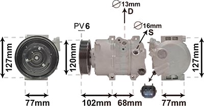 AC kompressor VAN WEZEL 8201K713