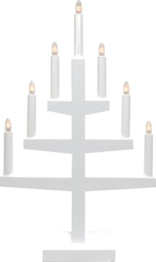 Star Trading  Trapp adventslysestake 54 cm hvit
