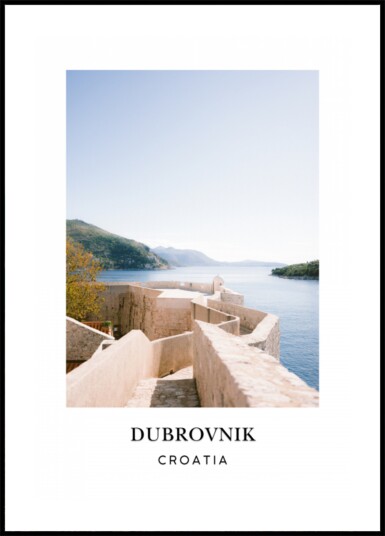 Wall of Dubrovnik Croatia Travel poster Plakat / 40x50