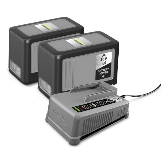 Kärcher Power+ 36/75 Ladepakke 2 stk 36V 7,5Ah batterier 1 stk lader Maskintilbehør & forbruk