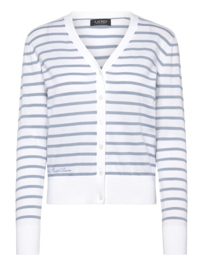 Lauren Ralph Lauren Superfine Cotton Sweater Cardigan Blue XS