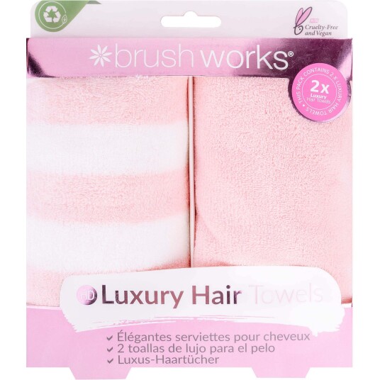 Brushworks Luxury Hair Towels 2 Pack Brushworks Luxury Hair Towels 2 Pack