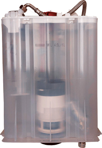 Laufen Plastsisterne til Kompas inkl. trykknapp i krom clear, chrome 485x275x115 mm