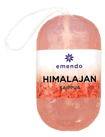 Emendo Himalaya Soap On Rope - Pink - 180 g Emendo Himalaya Soap On Rope - Pink - 180 g