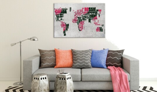 Tavle World Map: The French Connection Fr 120X80 Artgeist sp. z o. o.