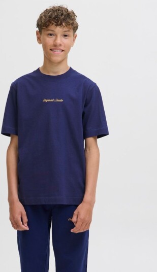 Jack & Jones Jornorrebro Emb Tee Ss Cn Noos Jnr Navy 164