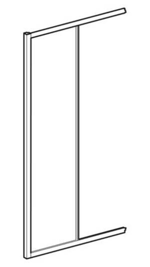 Contura Shower Next glassplate til dusjkabinett, 75x190 cm, styrenglass