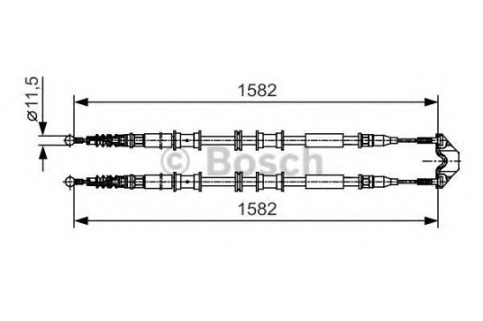 Tautrekk, håndbremse BOSCH 1 987 482 138