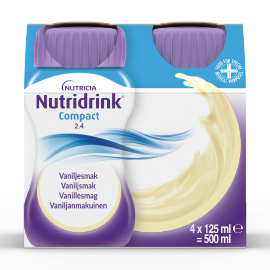 Nutridrink Compact næringsdrikk Vanilje 4x125 ml