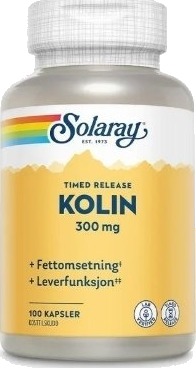 Solaray Kolin 300mg 100 kapsler Solaray Kolin 300mg 100 kapsler