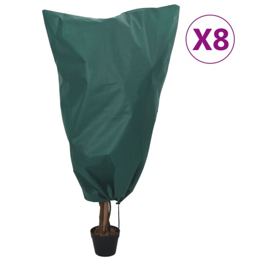 Plantefleecetrekk med snor 8 stk 70 g/m² 0,8x1,2 m Plantefleecetrekk med snor 8 stk 70 g/m² 0,8x1,2 m